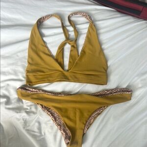 Acacia Mustard Bikini Set